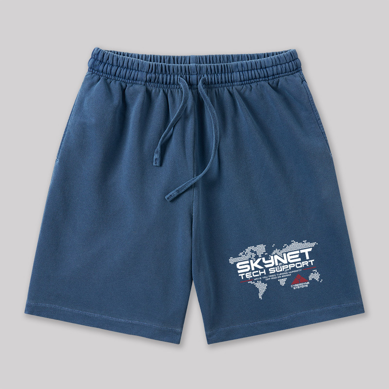 Skynet Tech Support Geeky Washed Shorts