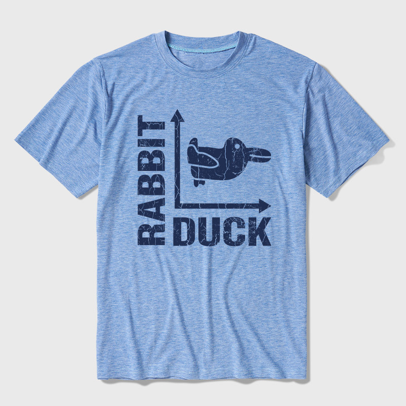 Rabbit or Duck Funny Ultra Soft Heather Tee
