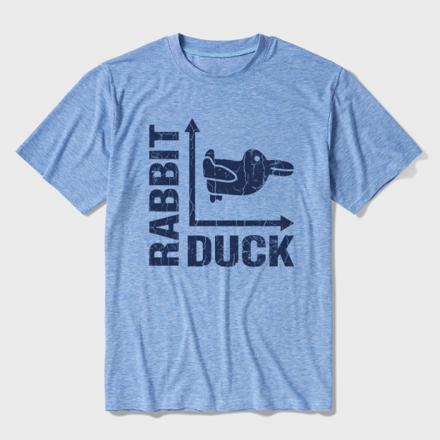 Rabbit or Duck Funny Ultra Soft Heather Tee