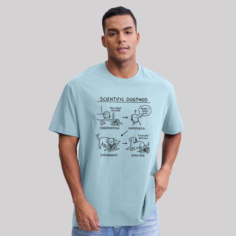 Scientific Dogthod Canine Research Method Geek T-Shirt