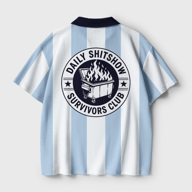 Daily Shitshow Survivors Club Geek Crochet Polo Shirt