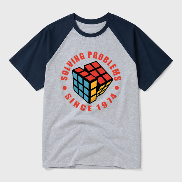 Solving Problems Since 1974 Geek Retro Raglan T-Shirt
