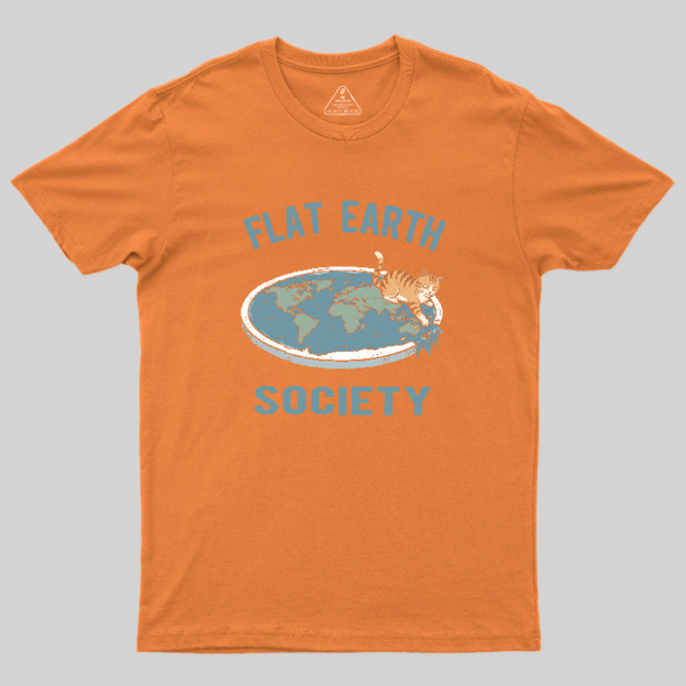Cat Edge of the World Geek T-Shirt