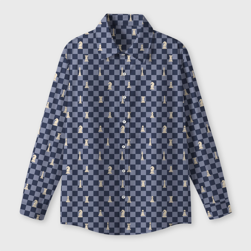 Chessboard Strategy Geek Long-Sleeved Shirt