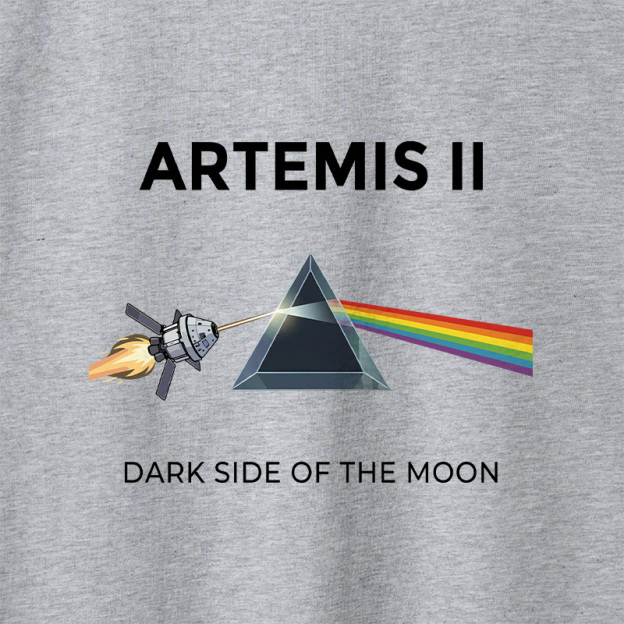 Dark Side of the Moon Geek Retro Raglan Long-Sleeve Tee