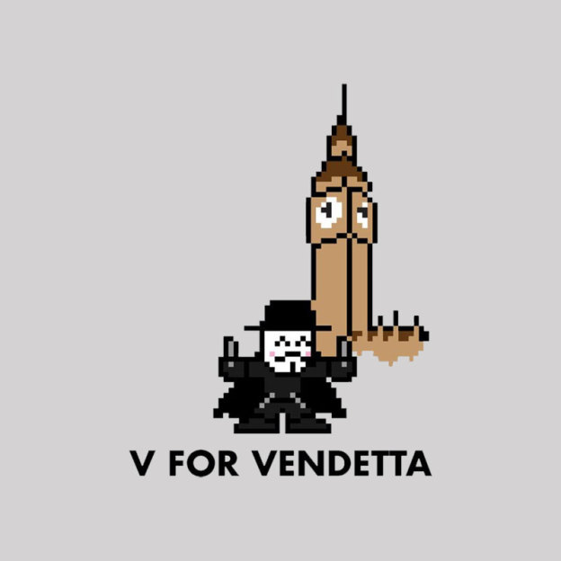 8-Bit V Geek T-Shirt