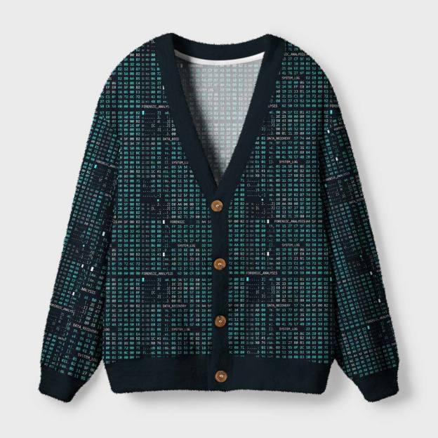 Data Matrix Geek Ugly Cardigan Sweaters