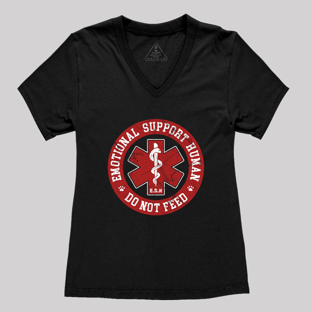 Do Not Feed Geek Women's V-Neck T-shirt