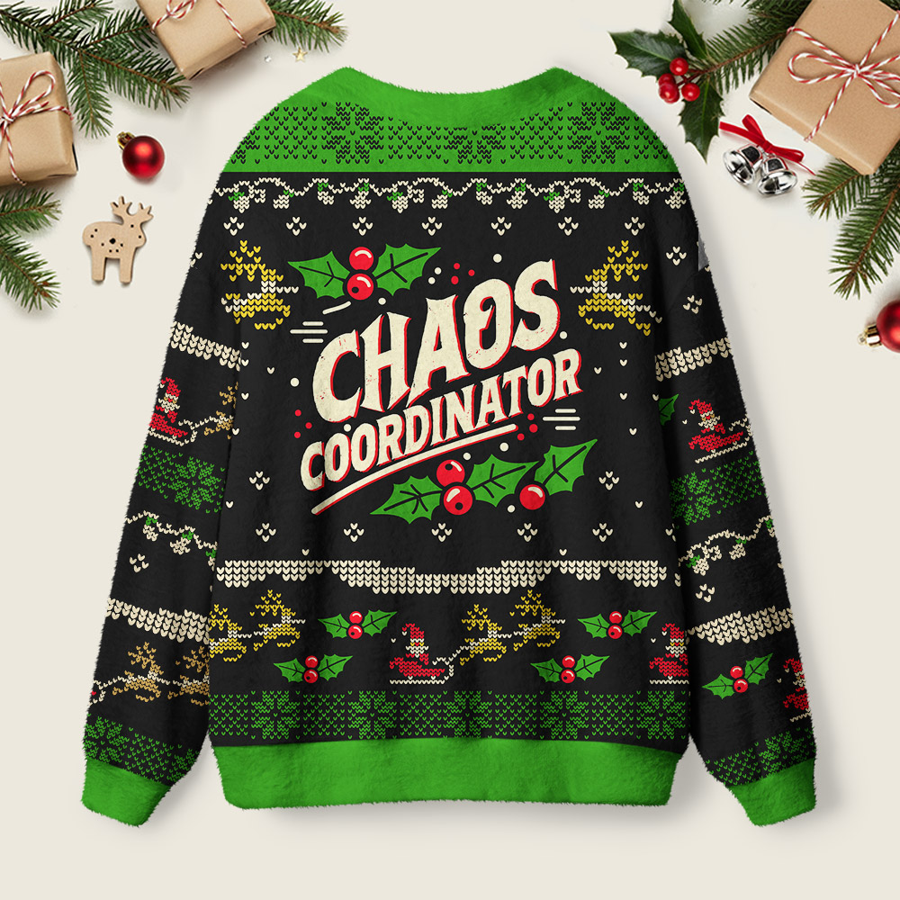 Holiday Chaos Coordinator Geek Ugly Cardigan Sweaters