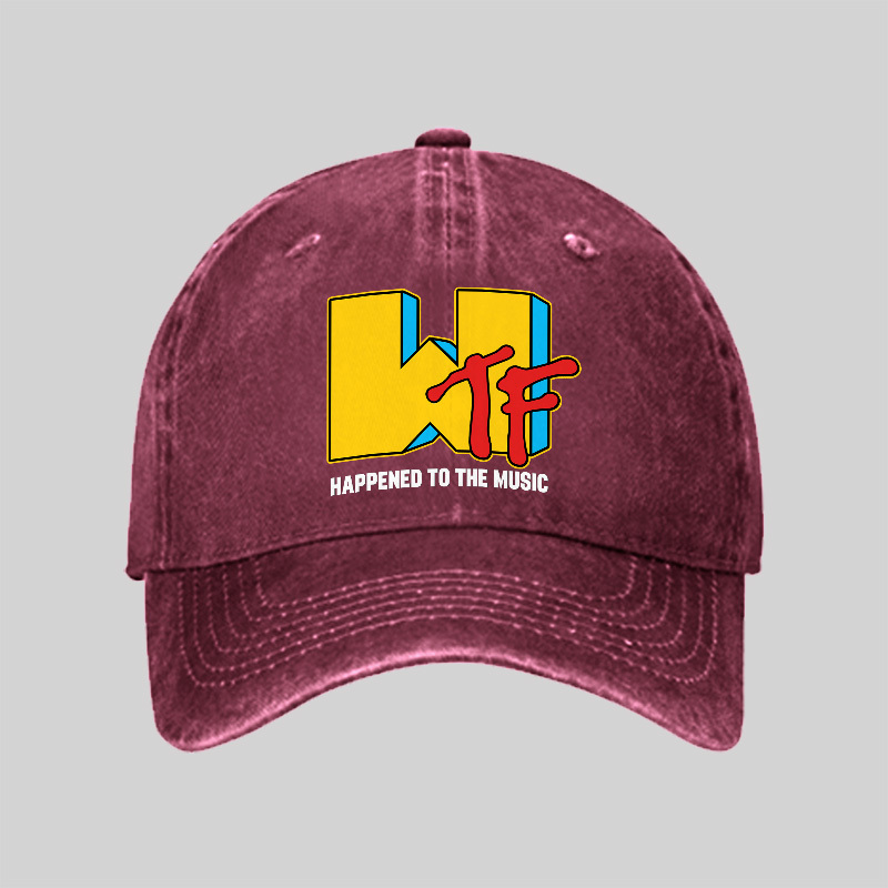 WTF Happened To The Music Washed Vintage Baseball Cap