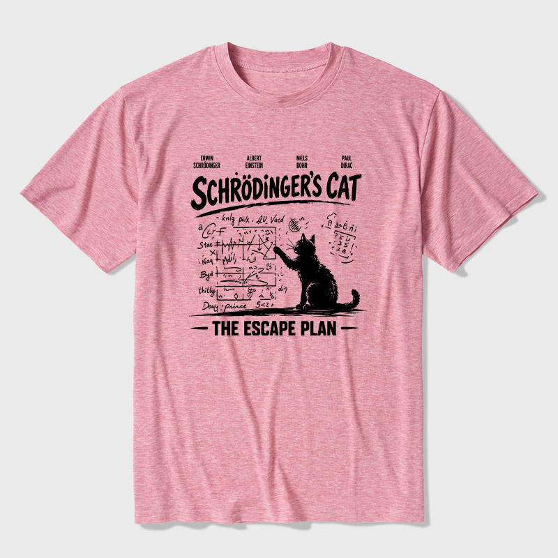 Schrodinger's Cat Escape Plan Interesting Physics Science Ultra Soft Heather Tee