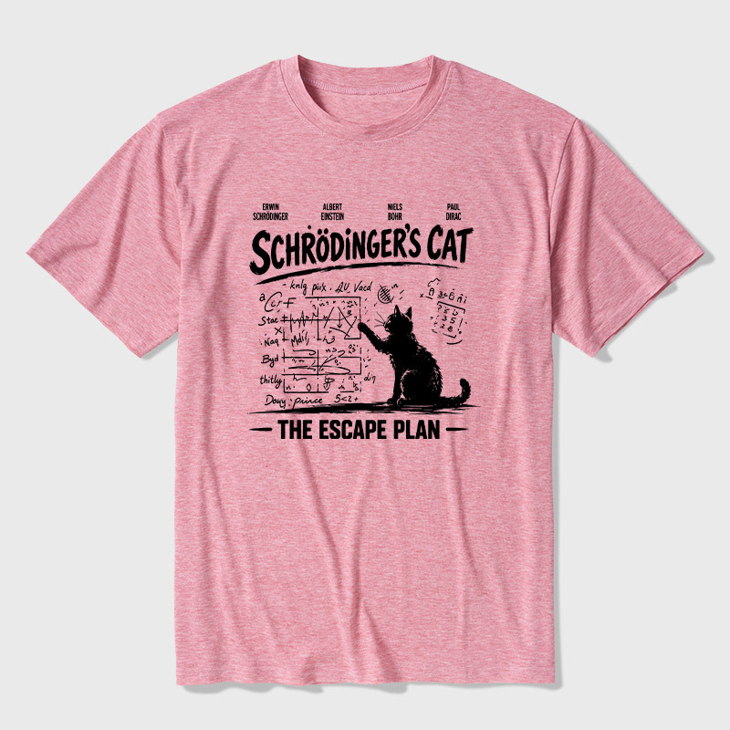 Schrodinger's Cat Escape Plan Interesting Physics Science Ultra Soft Heather Tee