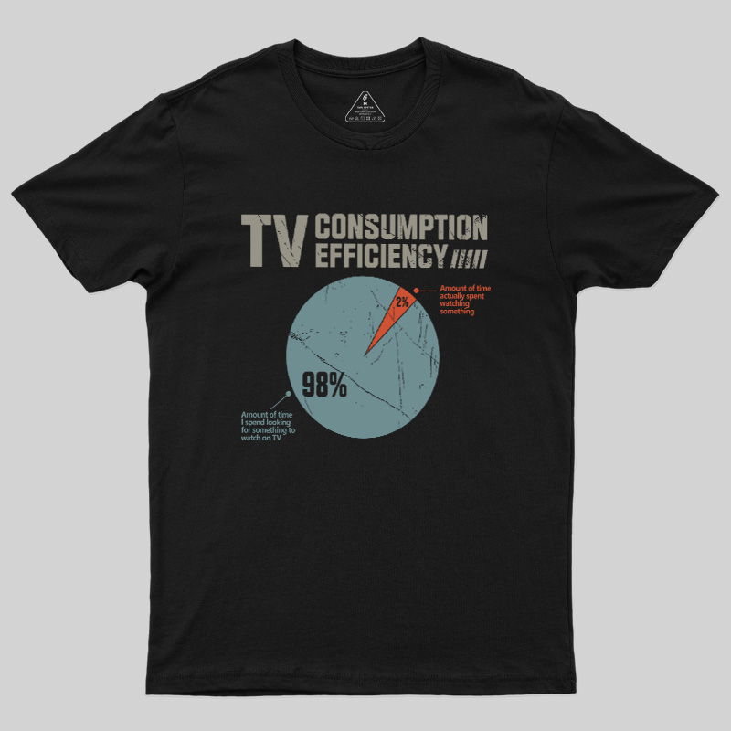 TV Consumption Efficiency Geek T-Shirt