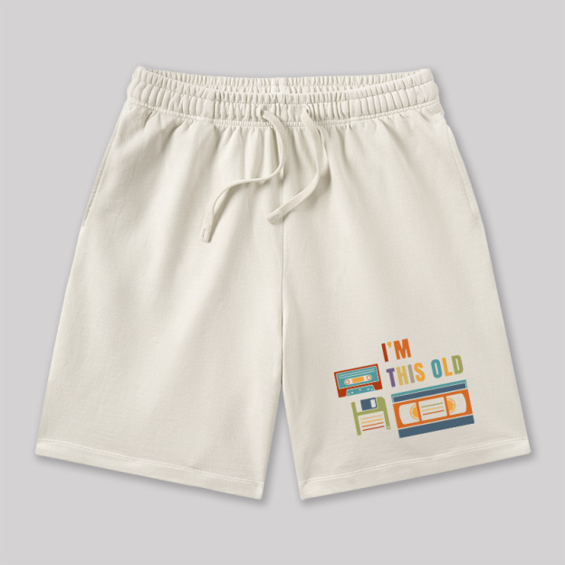 Im This Old Vintage Geeky Washed Shorts