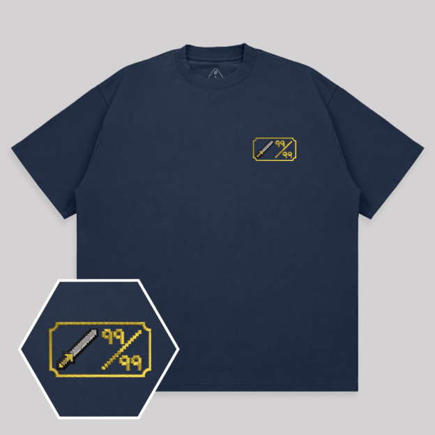 Personalized Pixel Skill 3 Geek Embroidered Unisex T-shirt