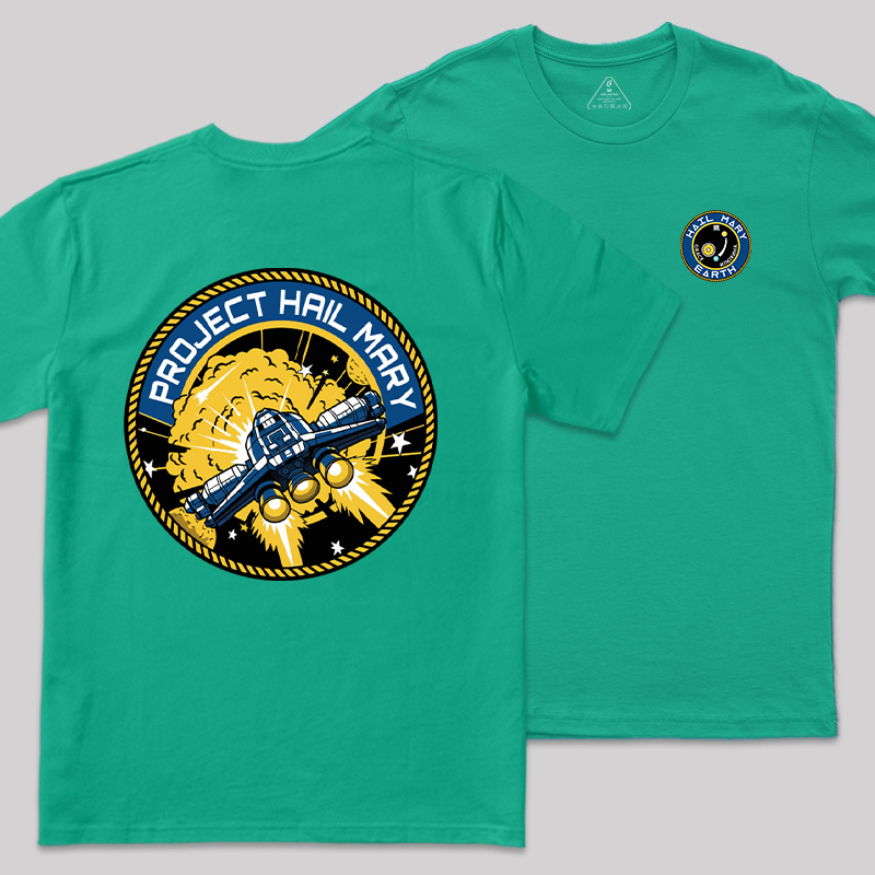 HM-01 Mission Badge Front and Back Printed T-Shirt