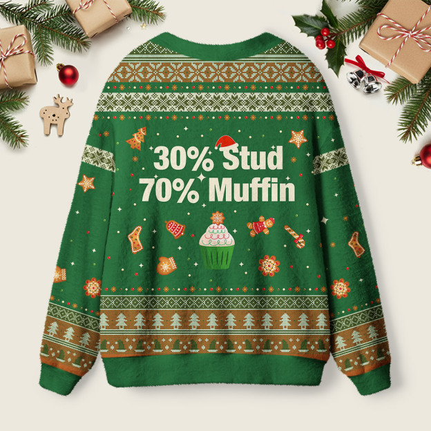 30 Stud 70 Muffin Geek Ugly Cardigan Sweaters