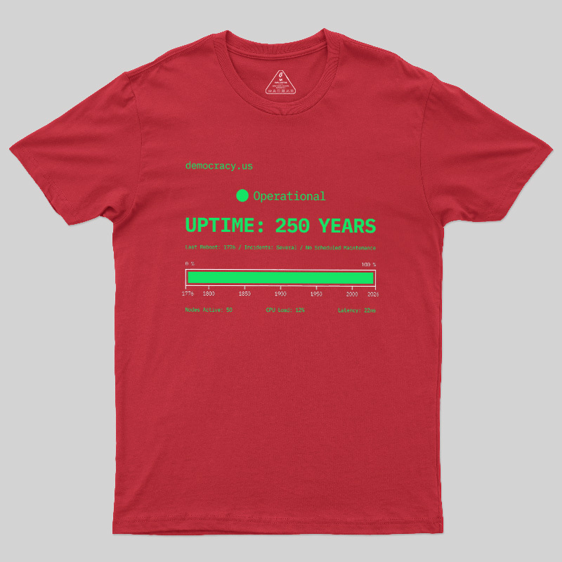 Nation System Uptime Dashboard Geek T-Shirt