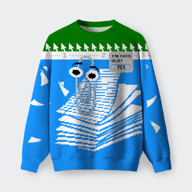Clippy Fuzzy Fleece Sweatshirt