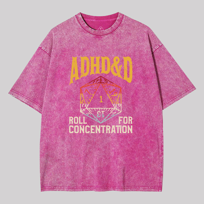 ADHD&D Dice Washed T-shirt