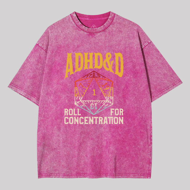 ADHD&D Dice Washed T-shirt
