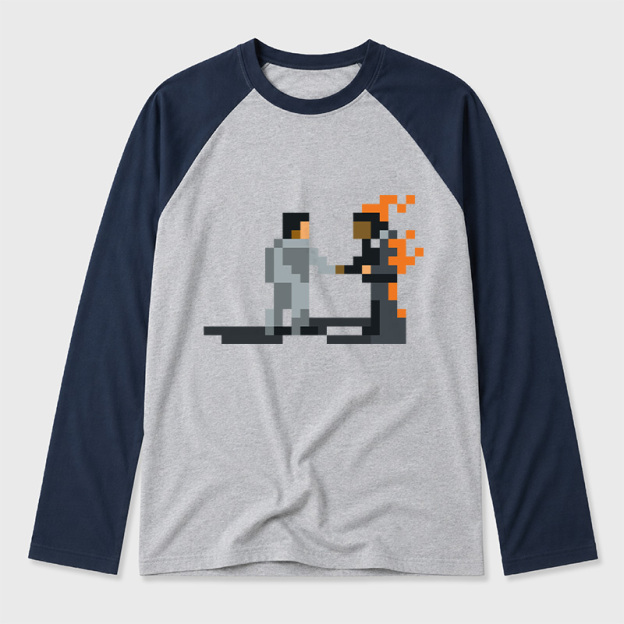 Wish You Were Here Geek Retro Raglan Long-Sleeve Tee
