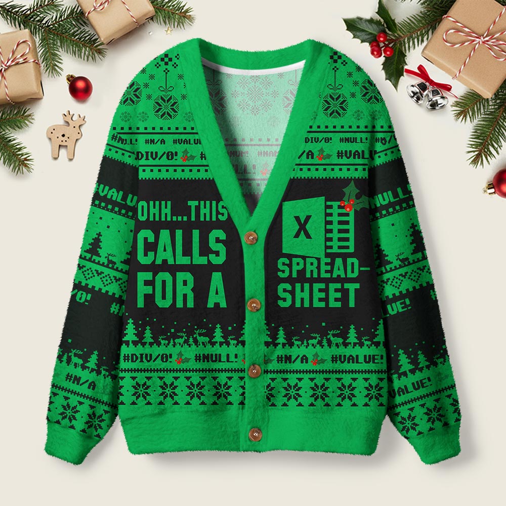 Ohh...This Calls for a Spreadsheet Night Mode Geek Ugly Cardigan Sweaters
