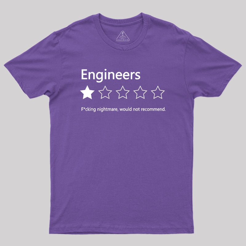 Engineers Would not Recommend Geek T-Shirt