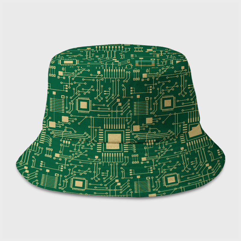 Technology Sense Circuit Board Geek Bucket Hat