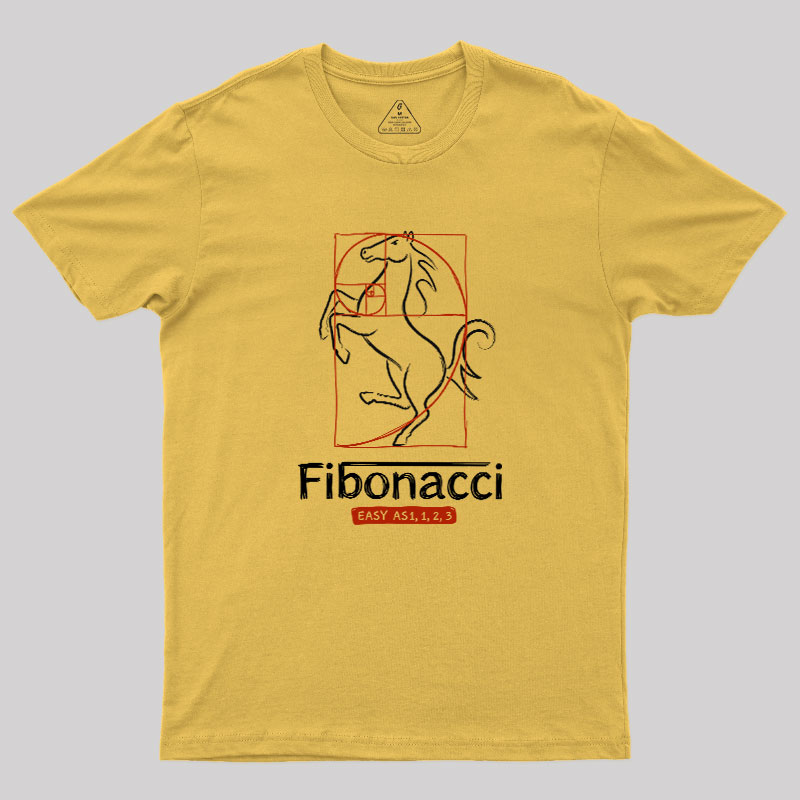 Fibonacci Easy As 1123- Geek T-Shirt