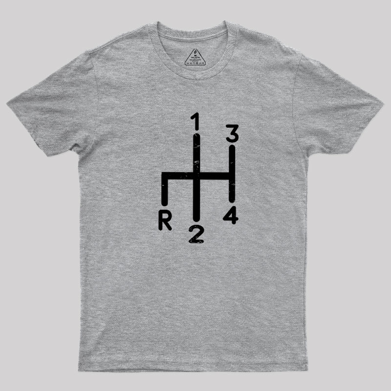 Classic Car Gearstick Geek T-Shirt