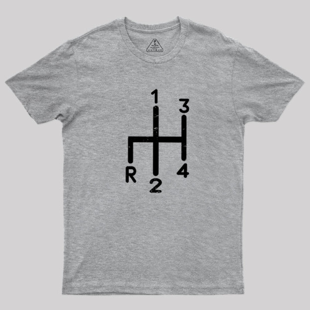 Classic Car Gearstick Geek T-Shirt