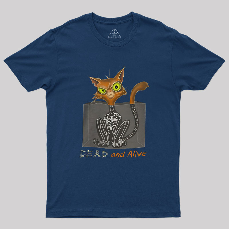 Schrodinger Cat Dead and Alive Geek T-Shirt