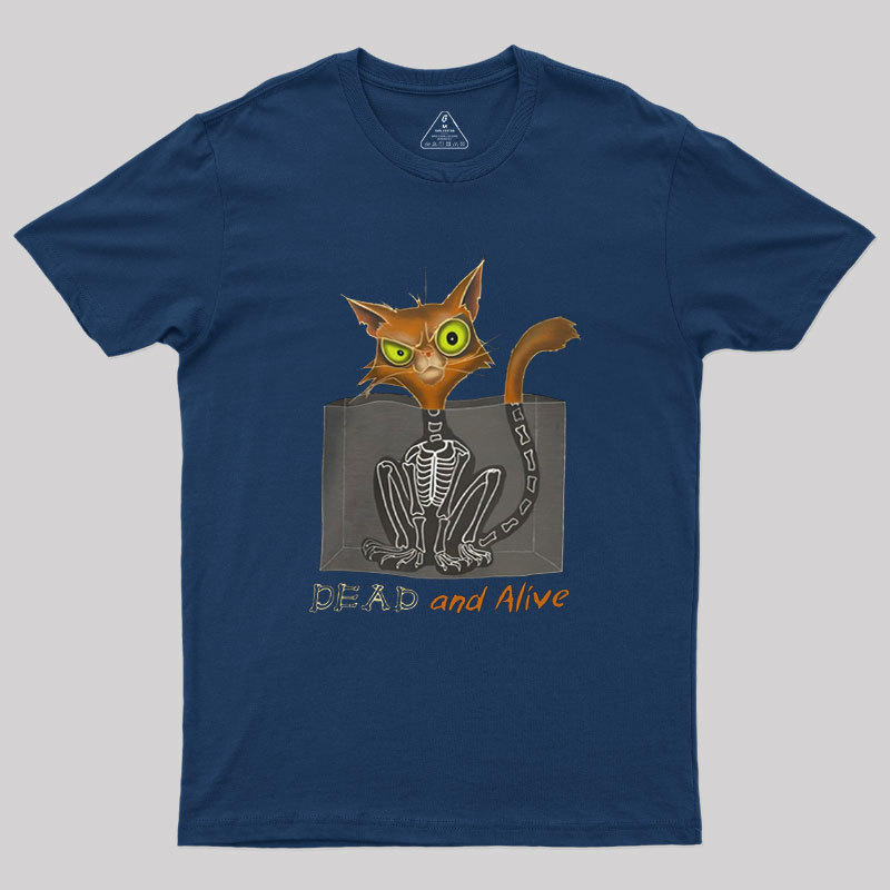 Schrodinger Cat Dead and Alive Geek T-Shirt