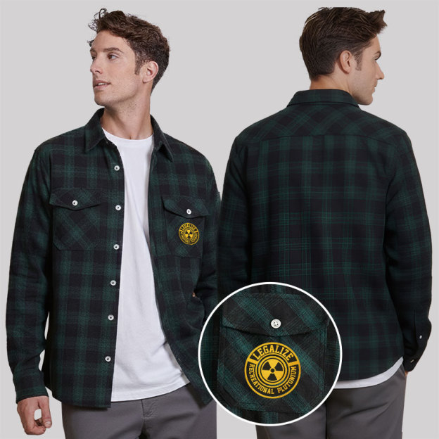 Atomic Humor Plaid Flannel Shirt