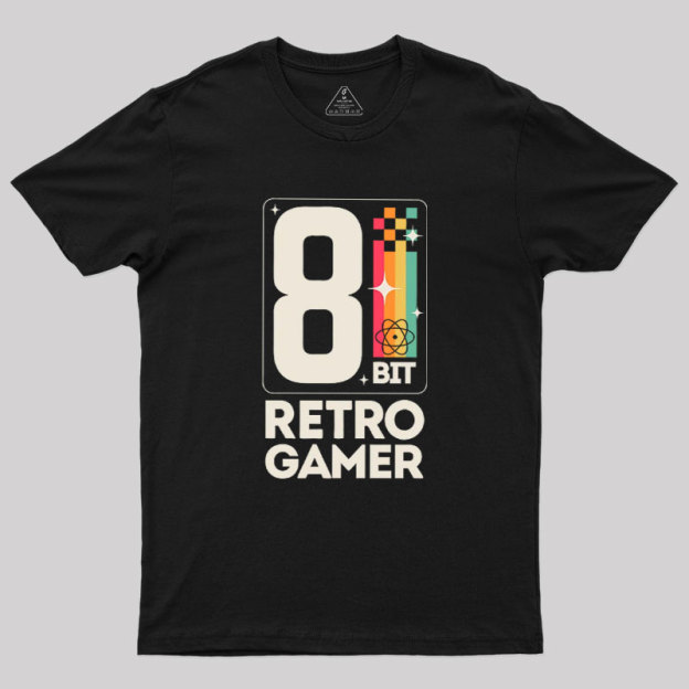 Retro Gamer Pixel 8 Bit Geek T-Shirt