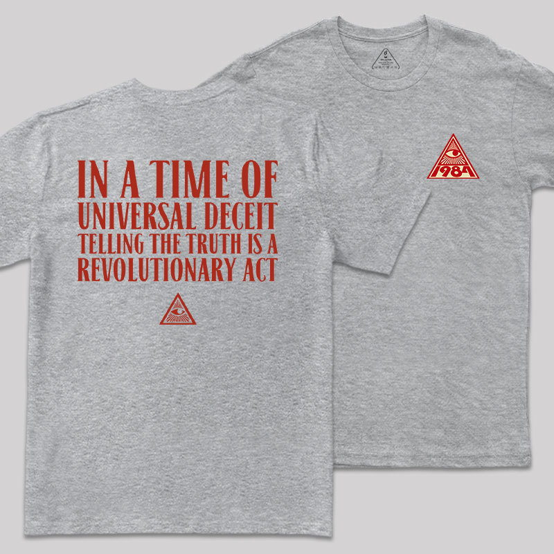 A Revolutionary Act Front and Back Printing Geek T-Shirt