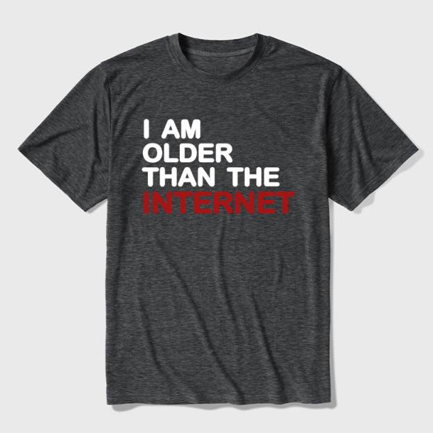 I Am Older Than The Internet Ultra Soft Heather Tee