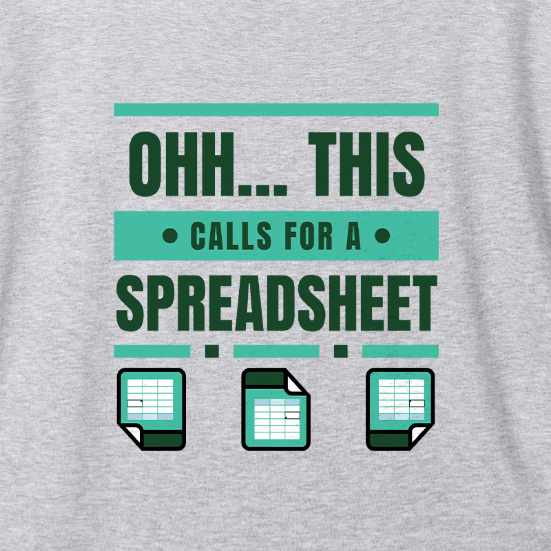 This Calls For A Spreadsheet Office Software Geek Dolman Sleeve V-Neck Shirt
