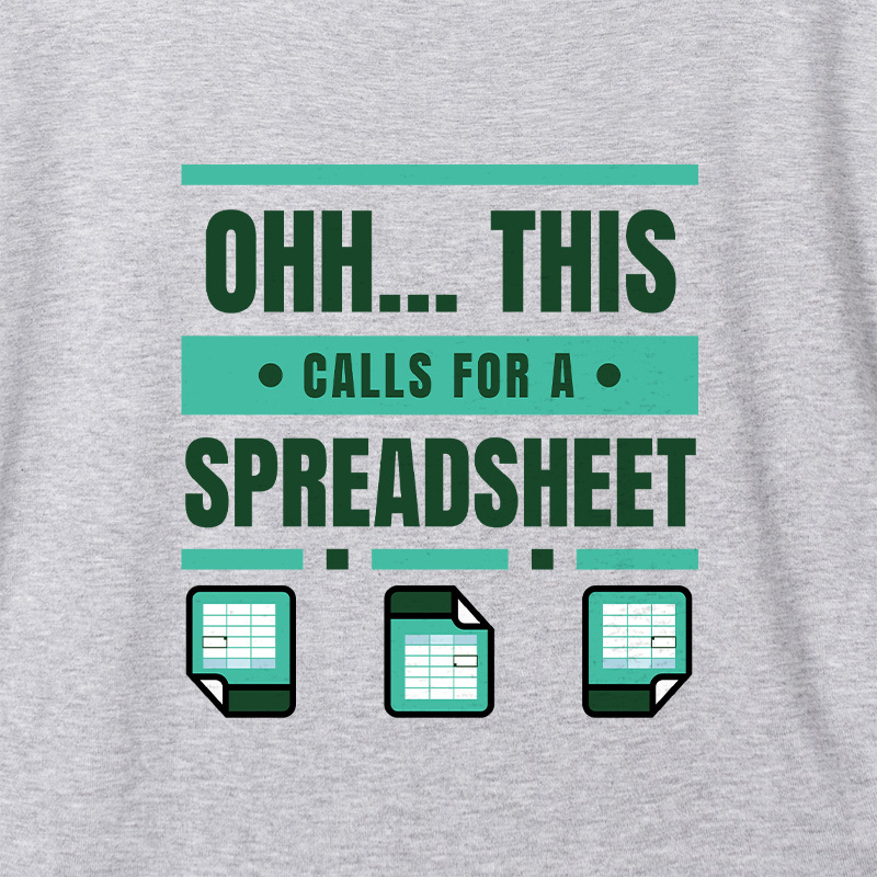 This Calls For A Spreadsheet Office Software Geek Dolman Sleeve V-Neck Shirt