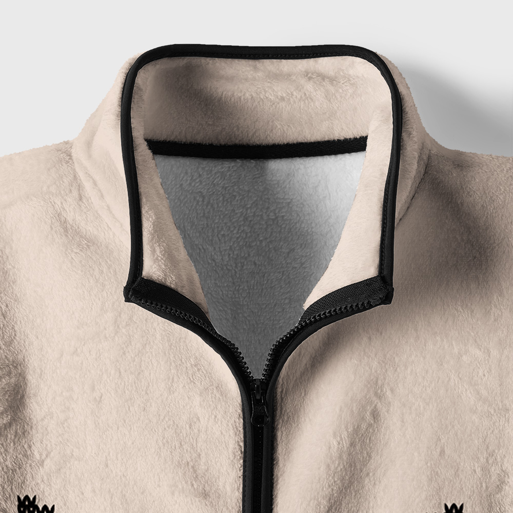 Fox Cardigan (Space Rescue Mission) Geek Polar Fleece Full-Zip Jacket