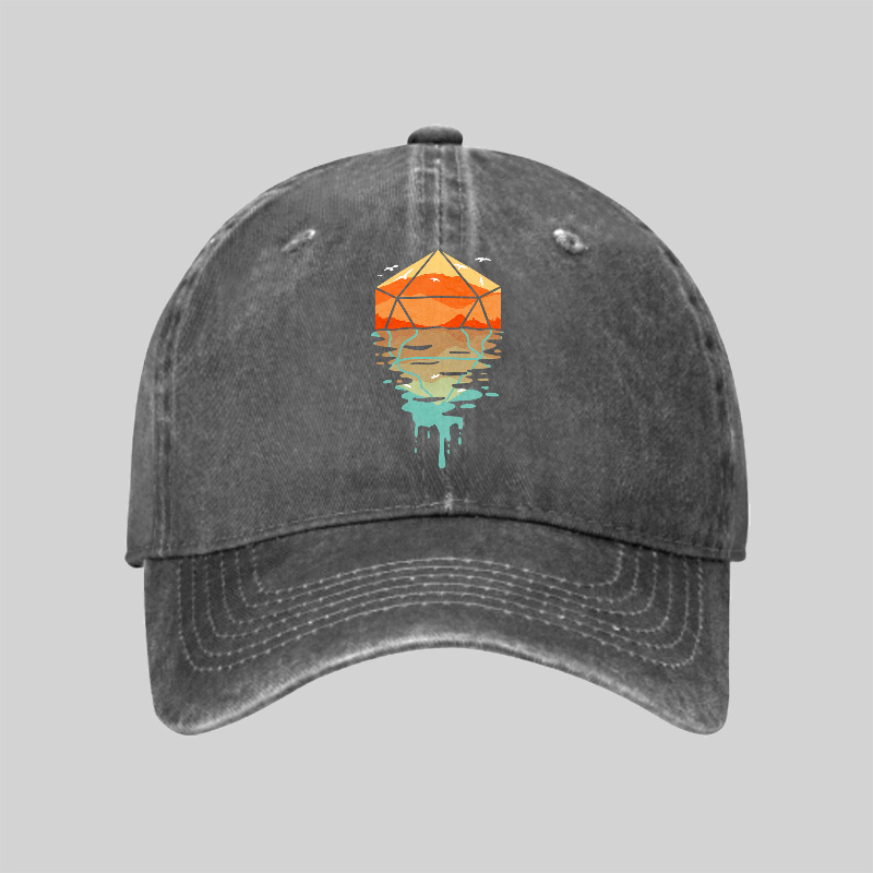 DnD Dungeons & Dragons Geek Washed Vintage Baseball Cap