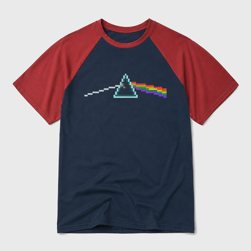 The Dark Side of 8-Bit Geek Retro Raglan T-Shirt