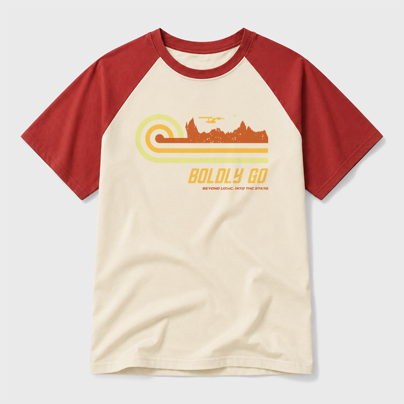 Vintage Starfleet Geek Retro Raglan T-Shirt