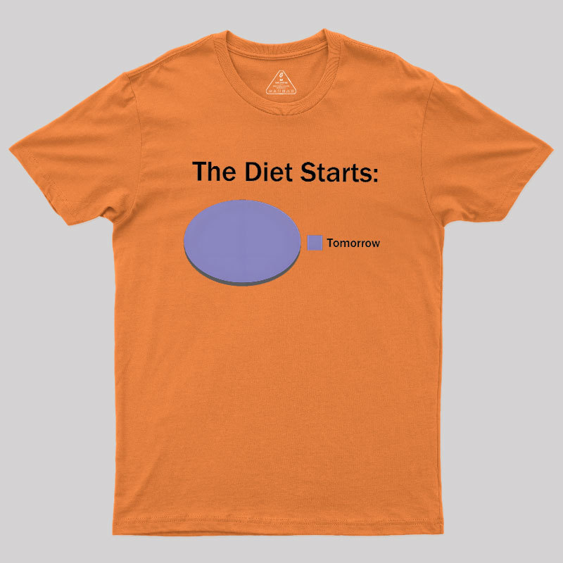 The Diet Starts Tomorrow Geek T-Shirt