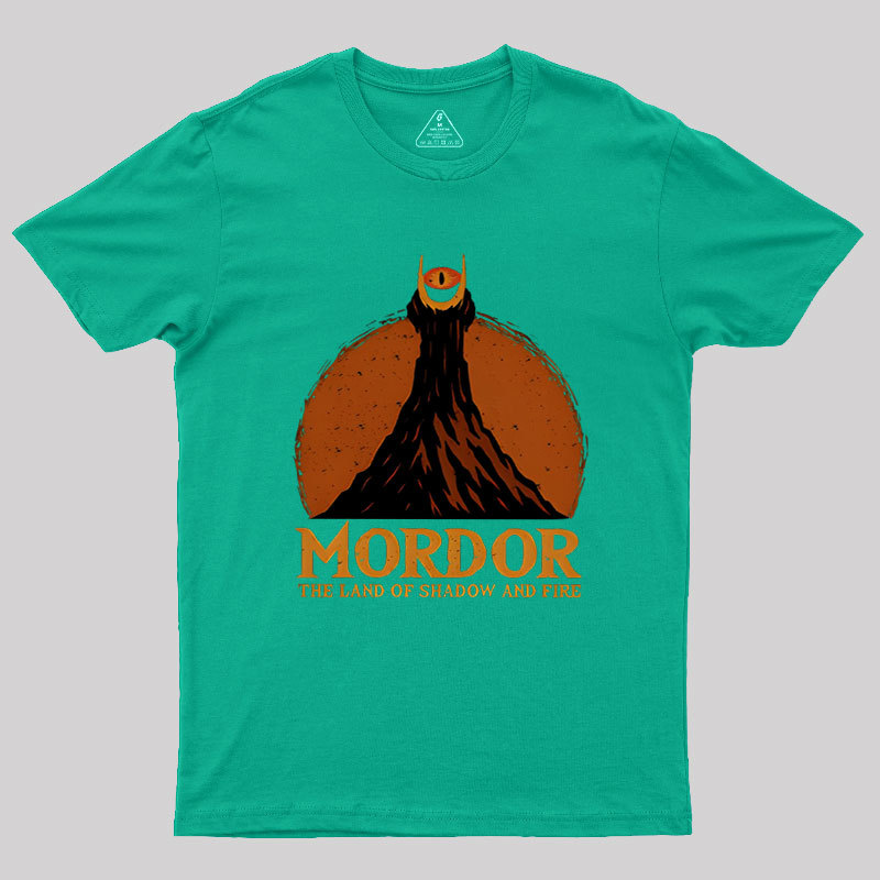 Mordor The Land Of Shadow And Fire Geek T-Shirt