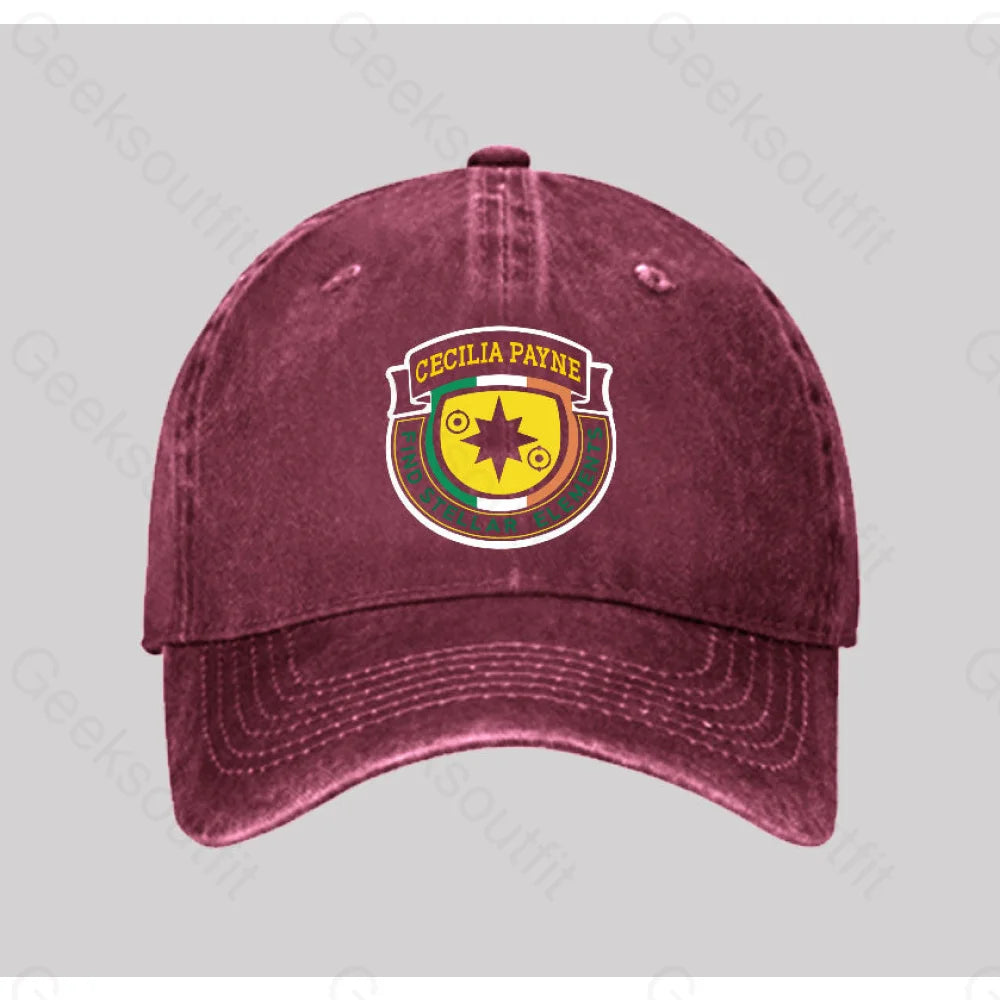 Cecilia Payne Washed Vintage Baseball Cap Red