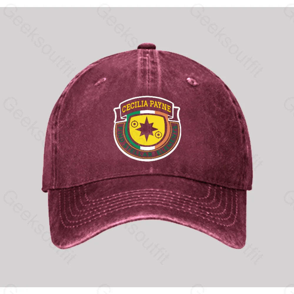 Cecilia Payne Washed Vintage Baseball Cap Red