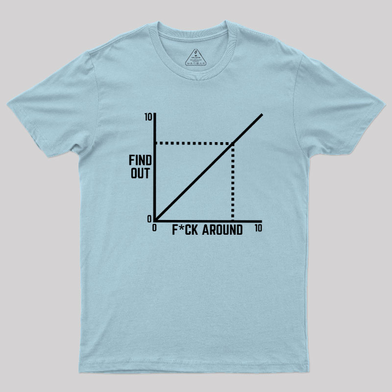Funny Fck Around And Find Out Diagram Chart Geek T-Shirt