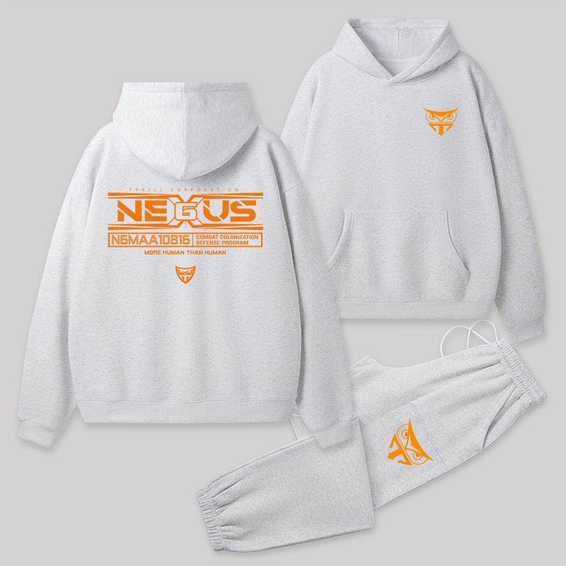 Tyrell Corp Front and Back Printed Geek Fleece Hoodie Set